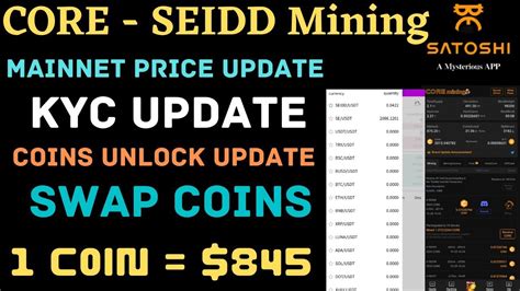 Core Seidd Mining Mainnet Price Update Kyc Coins Unlock Update