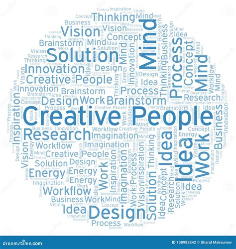 Creative People Word Cloud Made With Text Only Stock Illustration