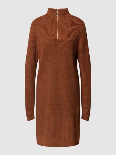 Kaffe Knielange Gebreide Jurk Model KALioa Knit Dress In Hazelnoot