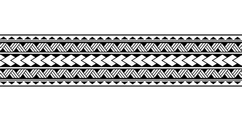 Maori Polynesian Tattoo Bracelet Tribal Sleeve Seamless Pattern Vector