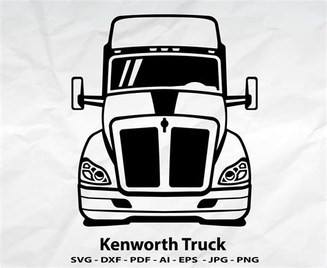 Kenworth Truck SVG Kenworth Svg Semi Trailer SVG Tractor Etsy