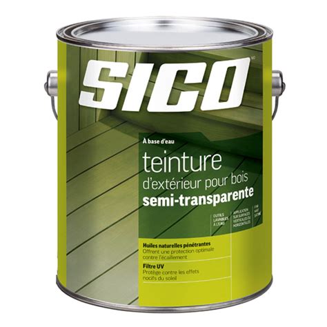 Teinture d extérieur pour bois à base d eau Sico semi transparent