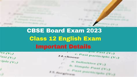 CBSE Board Exam 2023 Class 12 English Exam On Feb 24 Check Pattern