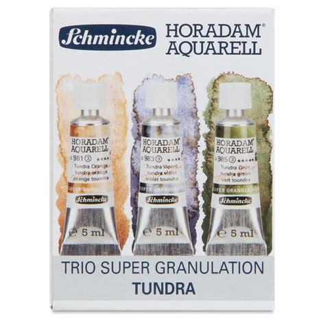 Schmincke Horadam Aquarell Artist Watercolor Tundra Supergranulation Set Of 3 5 Ml Tubes