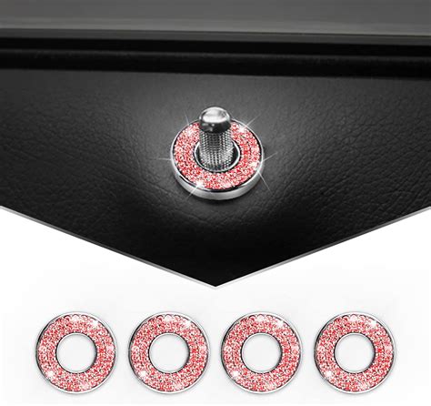 Amazon Fogfar Pack Rhinestones Car Door Lock Cover Stickers