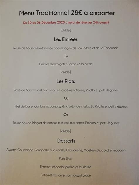 Menu Au H Tel Le Bellevue Restaurant Les Roches De Condrieu