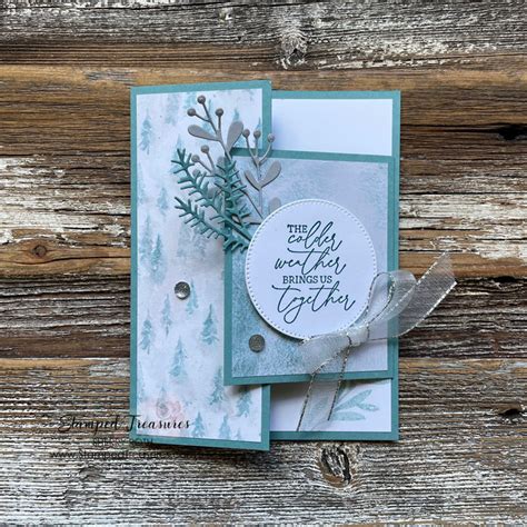 Double Flap Fold Card Stamped Treasures Sherry Roth