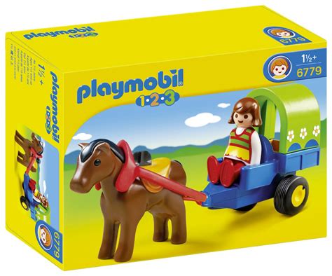 Playmobil 123 6779 Pas Cher Chariot Avec Poney