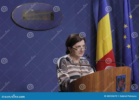 Romanian Minister of Justice Raluca Pruna Press Conference Editorial ...