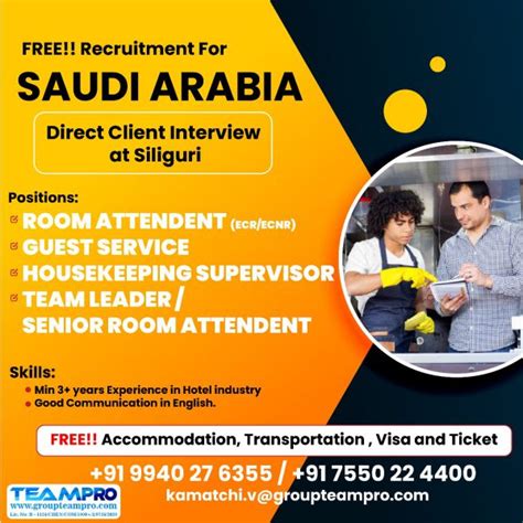 Free Recruitment For Saudi Arabia Team Pro