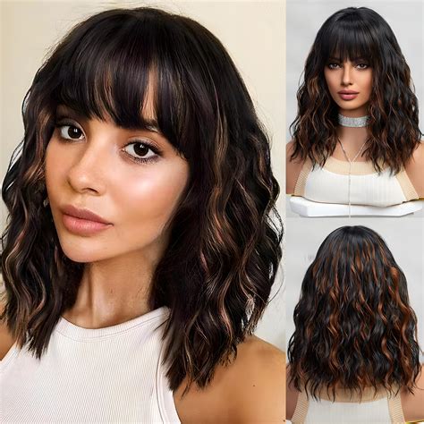 Amazon Vokeyla Short Bob Wig Synthetic Lace Frontal Wigs For