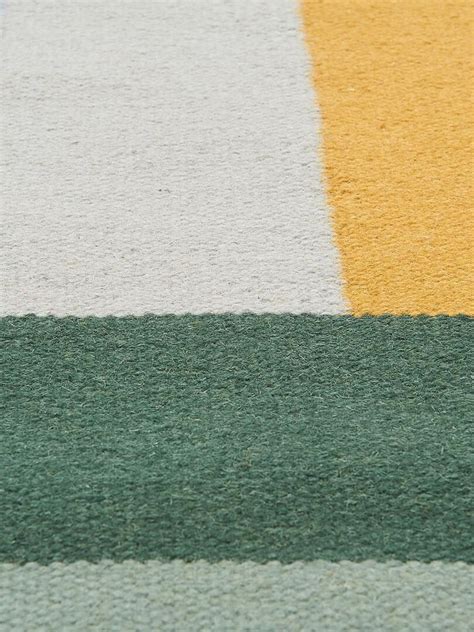 Tapis kilim fait main en laine motif géométrique Multicolore Kiabi