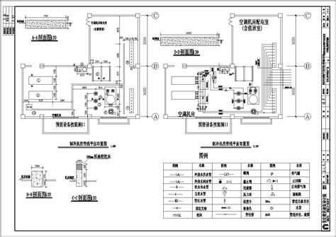 水冷螺杆机组中央空调机房系统设计图制冷原理图土木在线