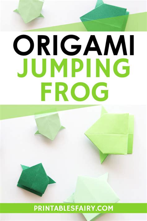 How to Fold an Easy Origami Jumping Frog - The Printables Fairy