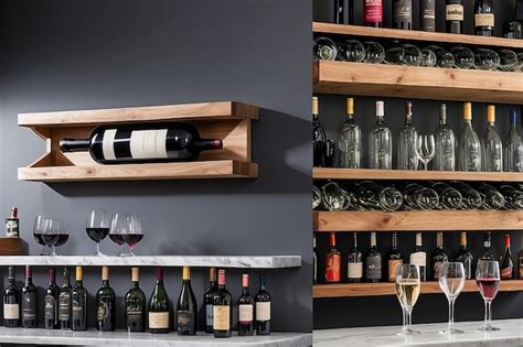 Premium Photo DIY Floating Wine Bottle Holder In A Contemporary Bar