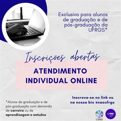 NAE está inscrições abertas para atendimento individual online