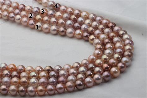 Mm Large Round Multicolor Edison Pearl Strand Genuine