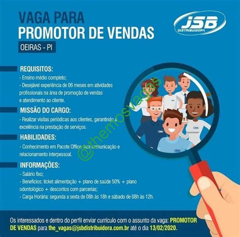 Promotor A De Vendas Vaga S Oeiras Pi Themos Vagas