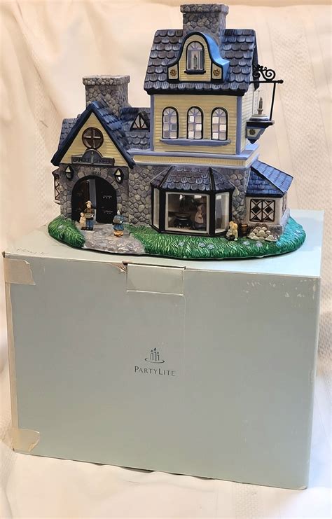 Vtg Partylite Candle Shoppe Tealight House P7315 Old World Village No