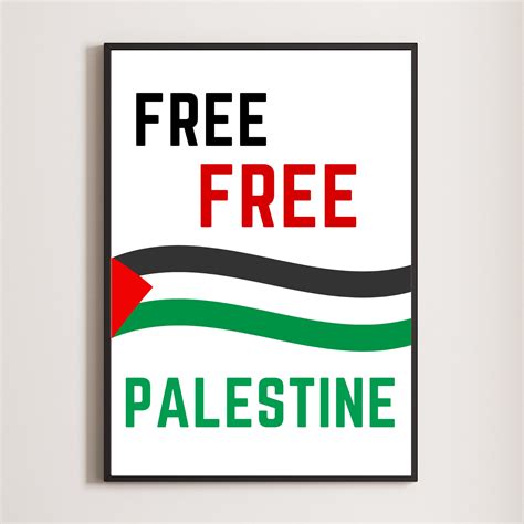 Free Free Palestine Poster Palestine Protest Poster Palestine Wall Art