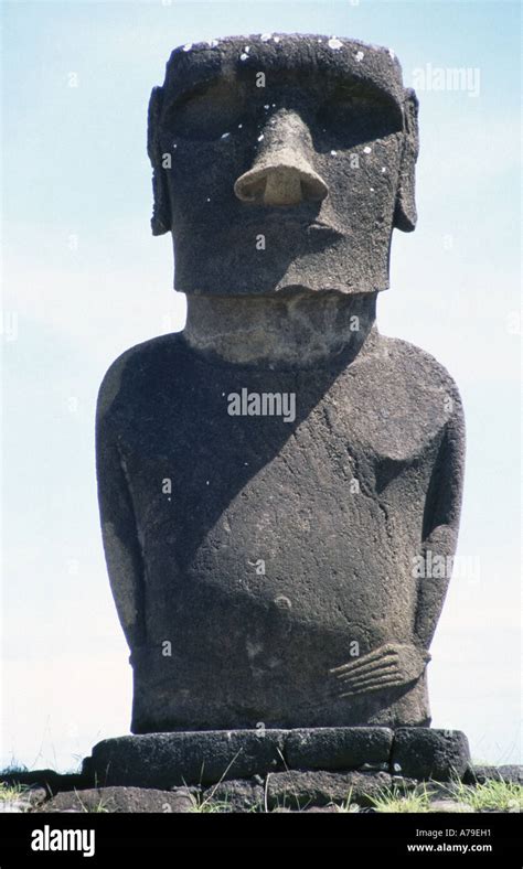 Moai Restored By Thor Heyerdal On The Kontiki Expedition At Anakena