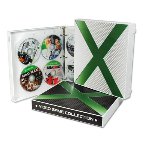 Xbox Themed Game Case | Holds 80 Video Games - Metal Rings