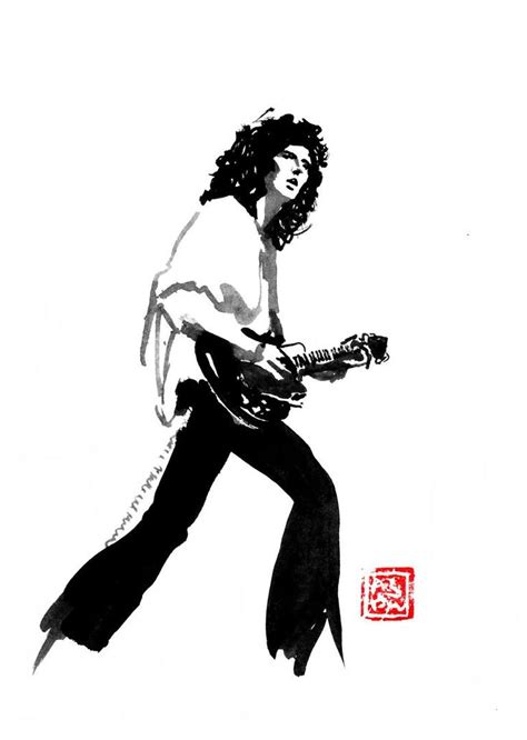 Brian May Drawing By Pechane Sumie Saatchi Art Dessin Musique Guitare