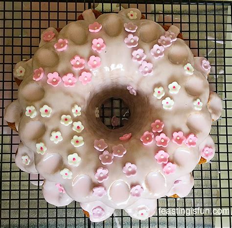 Flower Vanilla Bundt Cake - Feasting Is Fun