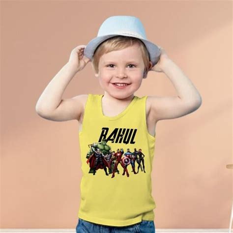 Buy Superheroes Customized Kids Cotton Vest Tank Top Yourprint