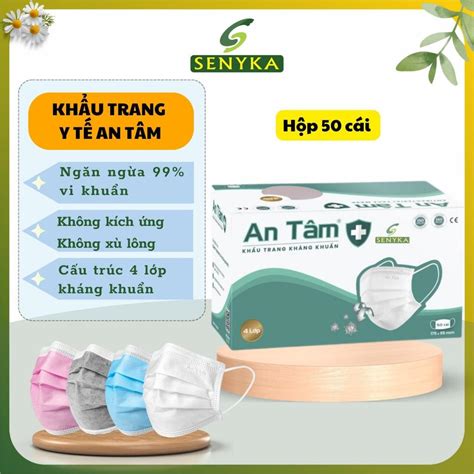 Khẩu trang y tế 4 lớp chống bụi khẩu trang An Tâm người lớn chống tia ...
