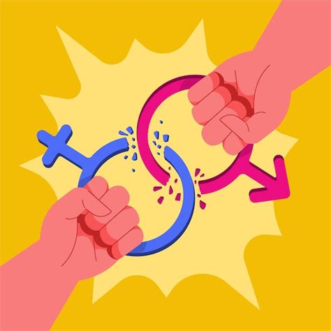 Free Vector Break Gender Norms Concept Illustration