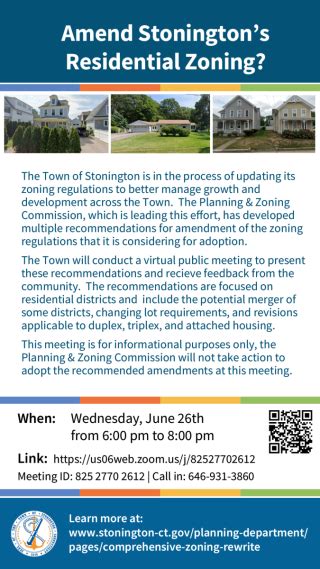 Phase Two: Zoning Rewrite Public Meeting | Stonington CT