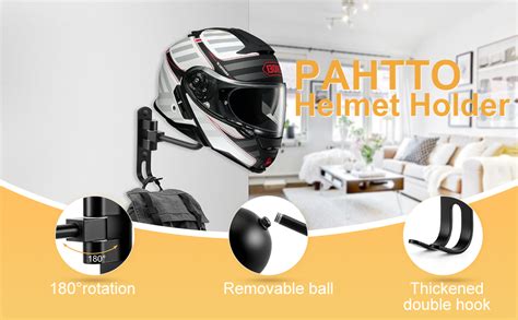 PAHTTO Soporte Para Casco De Motocicleta Soporte Para Casco De Pared