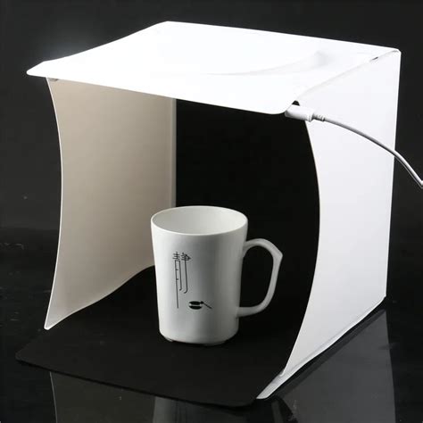 With LED Panel Mini Folding Studio 8 Diffuse Soft Box Lightbox With