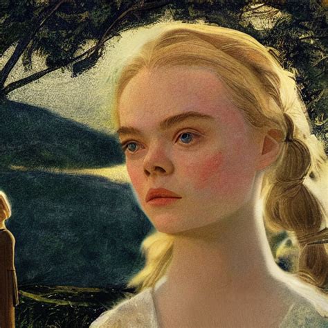 Krea Ai Elle Fanning In The Painted World Of Midsommar He