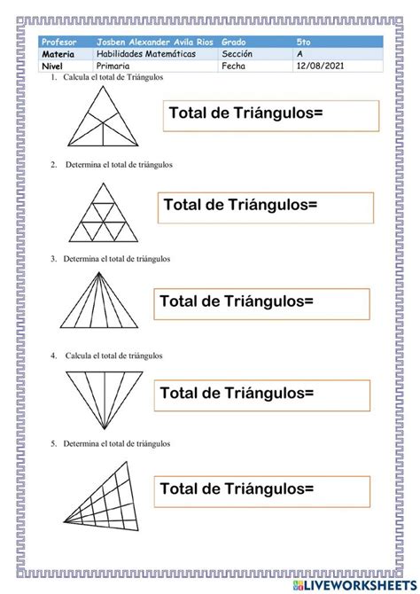 Conteo De Tri Ngulos Online Exercise