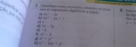 Solved Faca As Atividades No Caderno Classifique Como Mon Mio