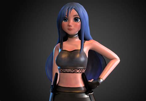 3d Model Woman Fighter Rigged Low Poly Vr Ar Low Poly Cgtrader