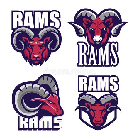 Rams Esport Logo Design Template Goat Logo Vector Illustration Stock