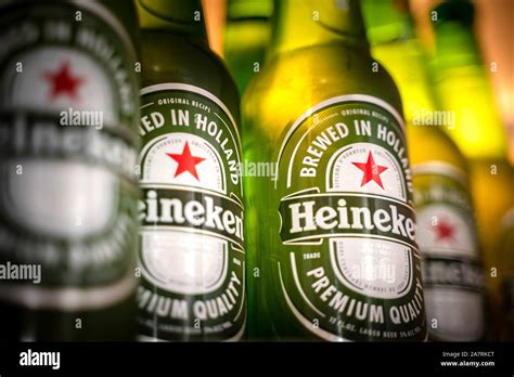 Marinettewi Usa Aug162019 Cold Bottles Of Heineken Beer With