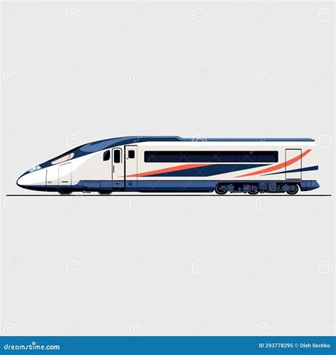 High Speed Bullet Train Vector Flat Isolated Illustration Stock Vector