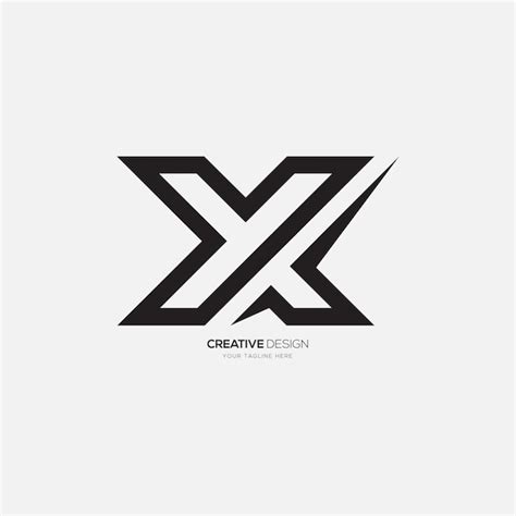 Premium Vector Modern Line Shape Letter Y X Or X Y Typography Logo