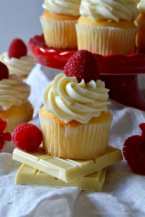 White Chocolate Raspberry Cupcakes The Domestic Rebel