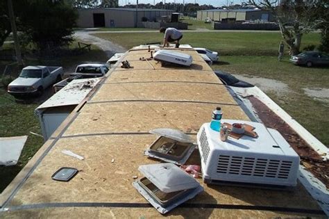 How To Reroof An Rv A Diy Guide Bayside Rv Rv Roof Repair Camper Repair Vintage Camper