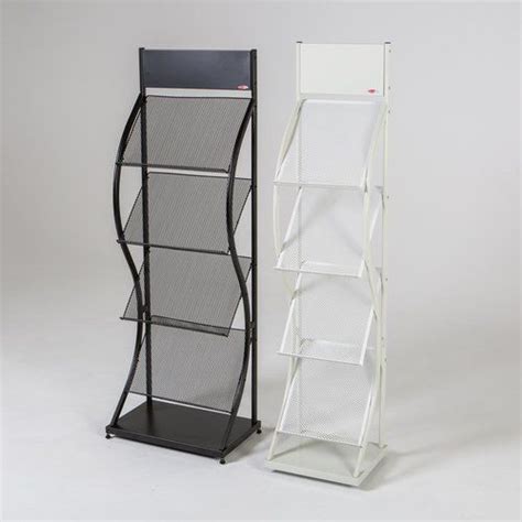 Free Standing Magazine Rack Metroplan Colour White Leather Magazine