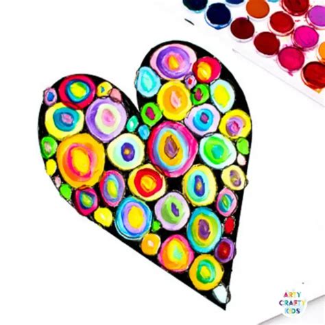 Kandinsky heart art project – Artofit