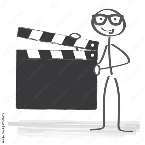 Regisseur hält Filmklappe Filmklappe zum beschriften Stock Vector