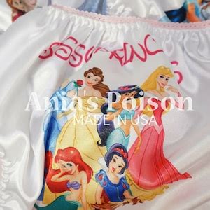 Sissy Satin Famous Princess Collection Panties White Polyeser Shiny String Bikini Underwear Etsy