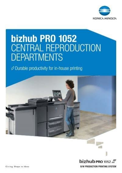 CRD Brochure Bizhub PRO 1052 PDF Konica Minolta Europe GmbH