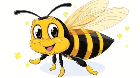 Premium Photo Cute Cartoon Bee With Big Eyes And A Smile